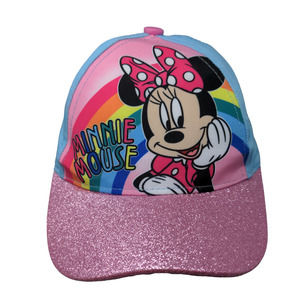 Disney Girl's Strapback Hat Pink Blue Size Toddler Minnie Mouse